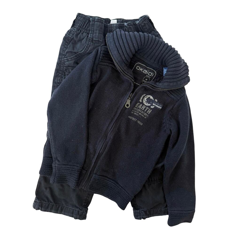 Bundle OKAIDI Shawl Collar Sweater and Cargo Pants 4